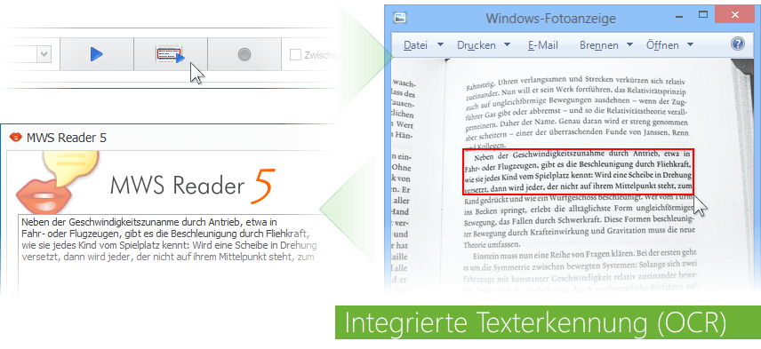 Integrierte Texterkennung (OCR)